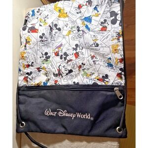 DisneyLand Resort Parks Comic Strip Mickey Mouse Drawstring‎ Cinch Bag Sack Pack
